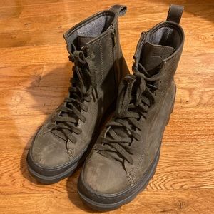 Camper Brutus Suede Boots (Olive Green, Size 8)